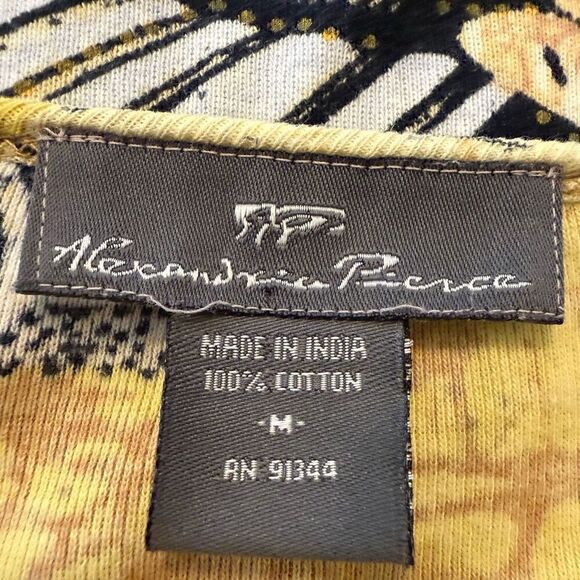 Vintage Y2K Alexandria Pierce Beaded/Sequined 3/4 Slv T Shirt Sz M Art to Wear - Picture 7 of 13